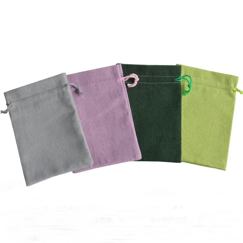 50pcs/lot 10x15, 13x18cm Adjustable Linen Drawstring Bag Christmas Gift Storage Pouches Bags Customise Logo