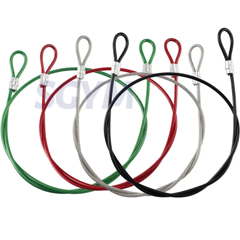 Fio de Corda Sling Cabo Levantamento Conjuntos com Fixado Olho Loops Revestimento Anti Roubo Clothesline 1.5 mm mm mm mm mm mm Aço Inoxidável