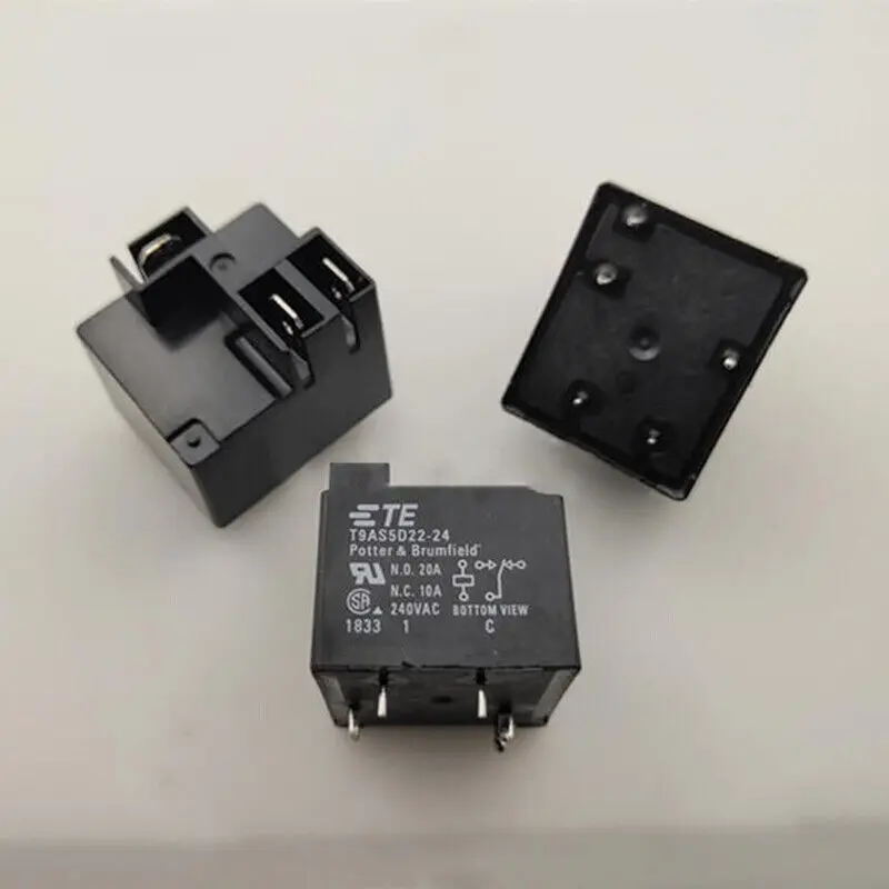 2 Pezzi Tyco T9As5D22-24 Relè Di Potenza 5Pin 10A 240Vac