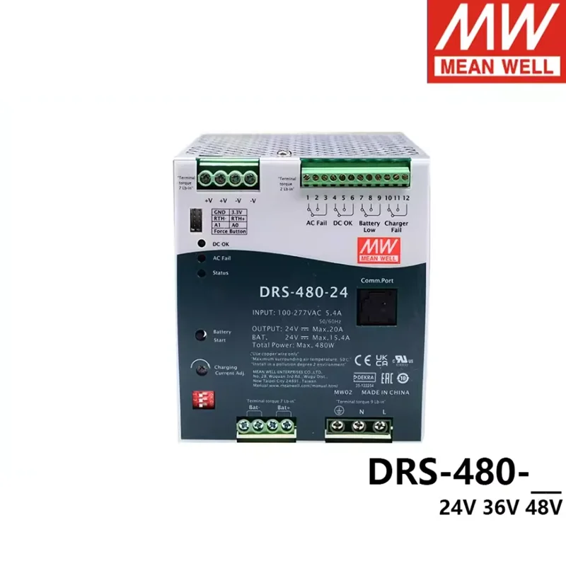 Mean Well DRS-480 DRS-480-24 DRS-480-36 DRS-480-48 MW DRS 480 480W 1