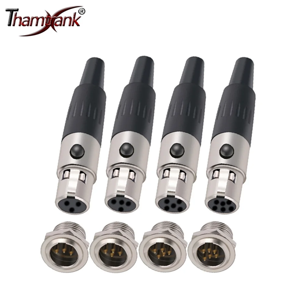 

50pcs/25sets Female Plug&Male Socket 3/4/5/6Pins Mini XLR Small Audio Microphone Connector MIC for Cable Soldering Straight