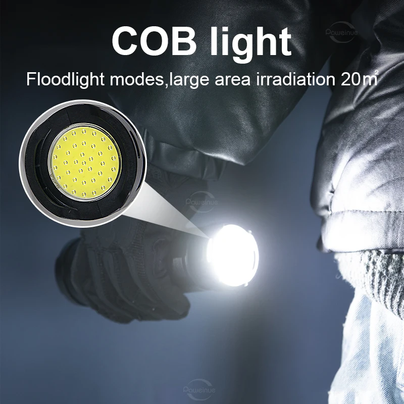 89000000LM 강력한 LED 손전등 화이트 레이저 슈퍼 밝은 전술 토치 COB 라이트 낚시 캠핑을위한 충전식 랜턴