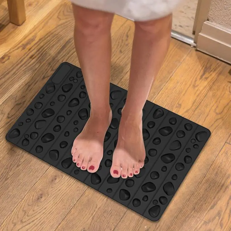 Foot Reflexology Mat Rock Mat Foot Stimulator Massager Waterproof Reflexology Multi-functional Feet Massage Tool 1Pc