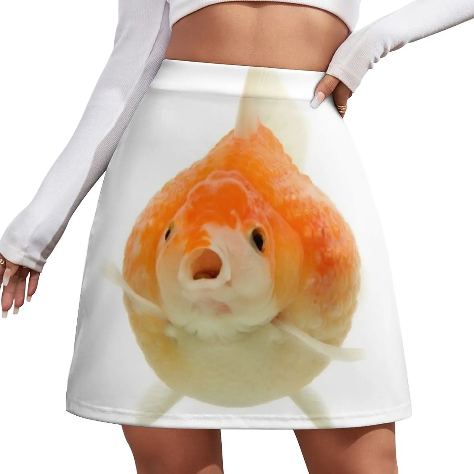 Fat goldfish with open mouth Mini Skirt skirts for womans outfit korean style Sexy mini skirt elegant dresses for women