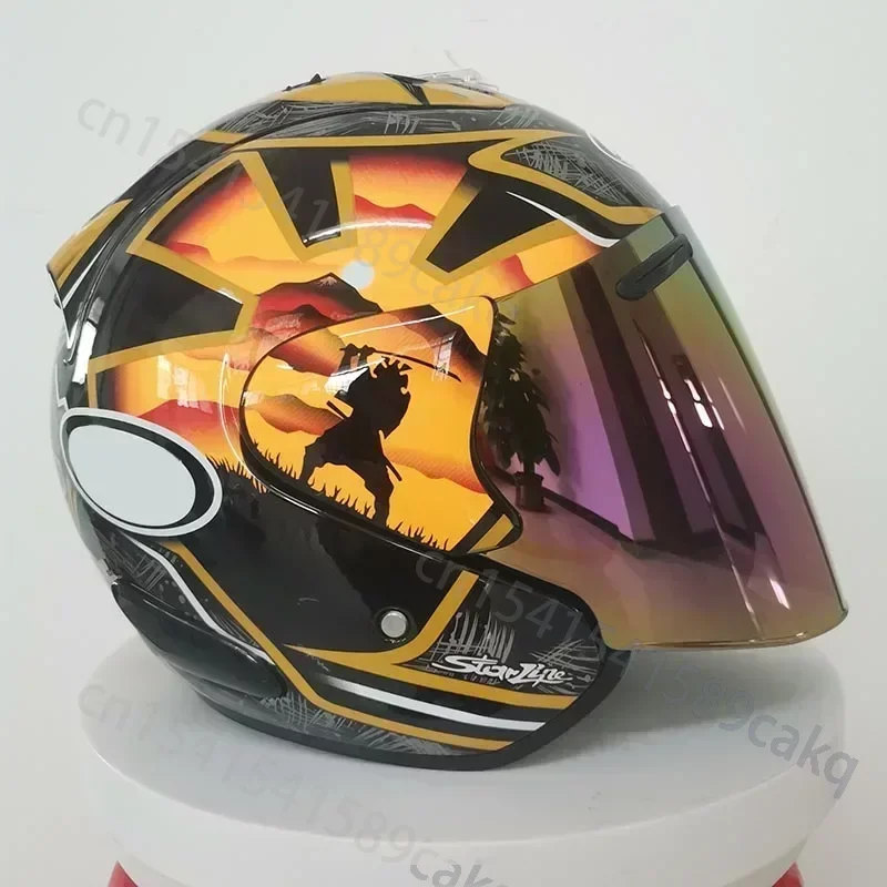 

Half Helmet Men and Women Motorcycle Ram3 Pedrosa Samurai Off-Road Summer Helmet Downhill Racing Mountain Cross Casco Capacete