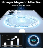 Strong Magnetic For Magsafe Wireless Charging Case For Samsung Galaxy S24 S23 S22 S21 FE Ultra Plus Hybrid Hard Cover Clear Soft - Image 4