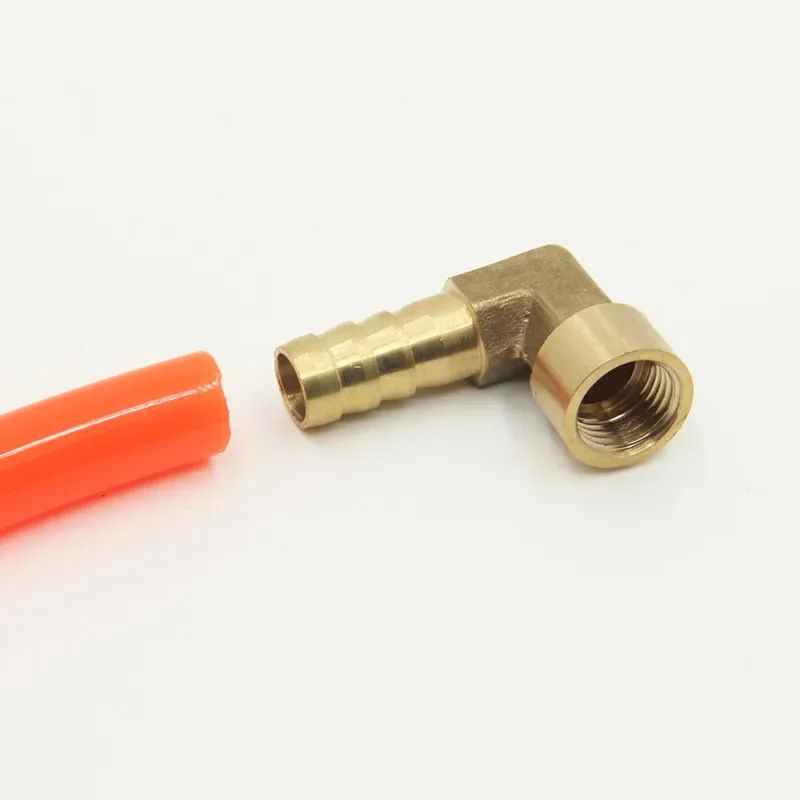 Hose pipe fitting pipe fitting water pipe fitting 8~16mm hose barb x 1/2" female thread 90Degree elbow brass barbed fitting coupler connector adapter fuel gas water copper