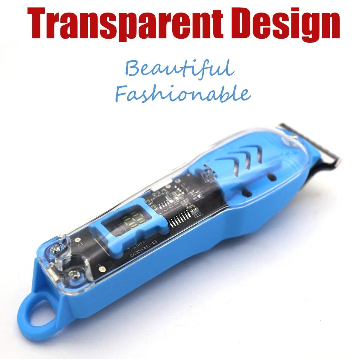 Transparent Body Electric Hair Clipper Professional Trimmer USB Rechargeable Hair Cutting Machine For Men Holiday Gift For Him
