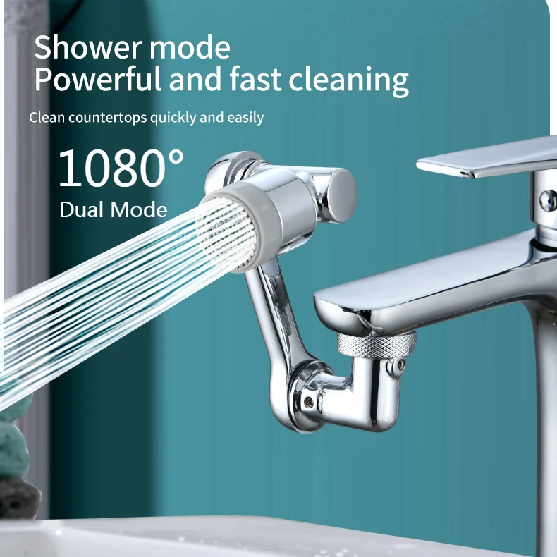 1080 Degree Universal Extension Faucet Washbasin Tap Splash Aerator