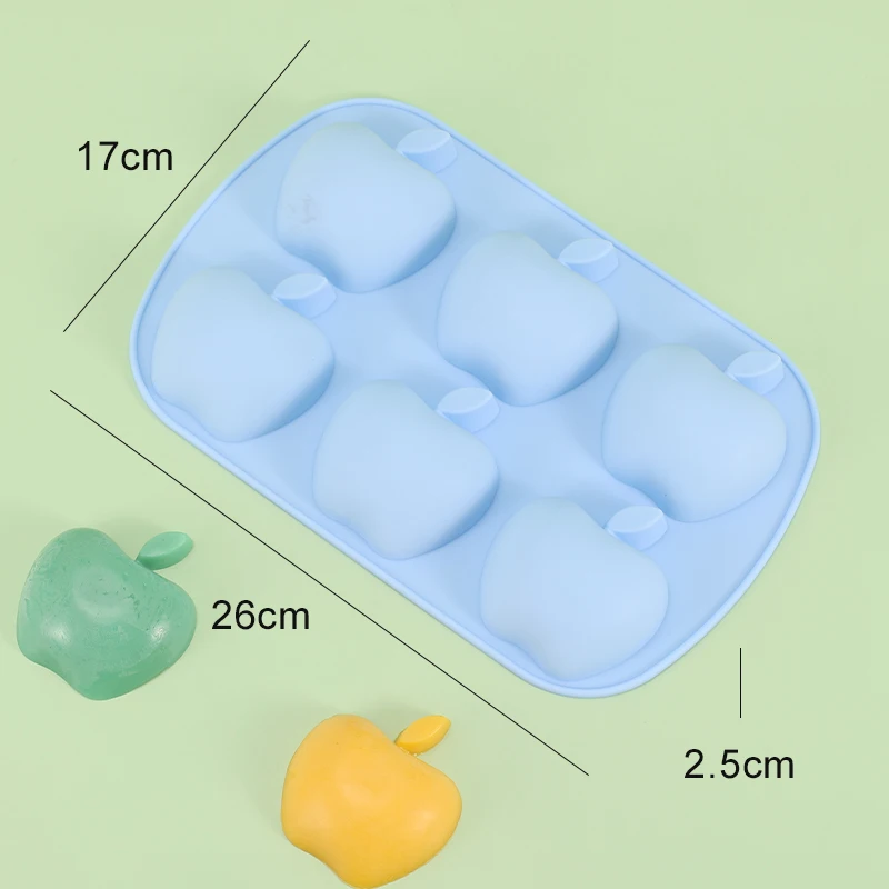 Silicone Multi-Purpose Baking Mold with 6 Apple-Shaped Cavities