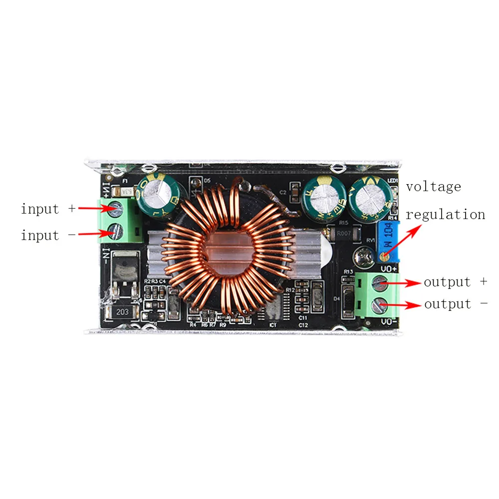 강압 전원 공급 장치 모듈 전압 조정기 보드, DC-DC 벅 컨버터, 12V, 24V, 36V, 48V, 60V, 72V, 86, 90V-1.5V-60V, 100W, 6A