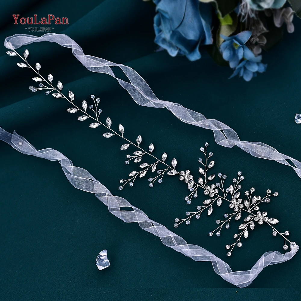 YouLaPan Rhinestone Bride Belt Handmade Crystal Jewelry Waist Accessories Women's Dress Stone Belts Wedding Accessories SH65 for bridal waistband,bridal dress decoration