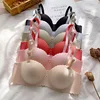 Women's No Steel Ring Bra Palm Cup A Cup Seamless Underwear Bra Student Breathable Push Up Bra Ultra Small Cup