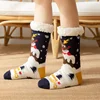 Winter Christmas Socks, Floor Socks, Snow Sock, Month Children's Plush Coral Sock, Home Sleep Sock, Carpet Socks, Leg Covers 1