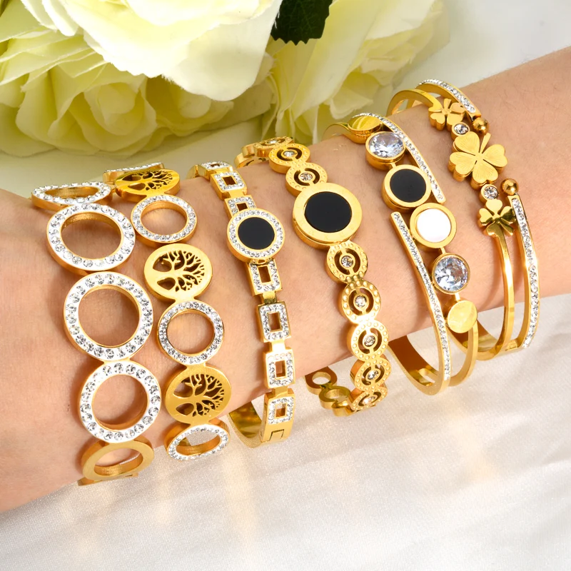 Sunny Jewelry Heart Bracelet Stainless Steel Gold Color