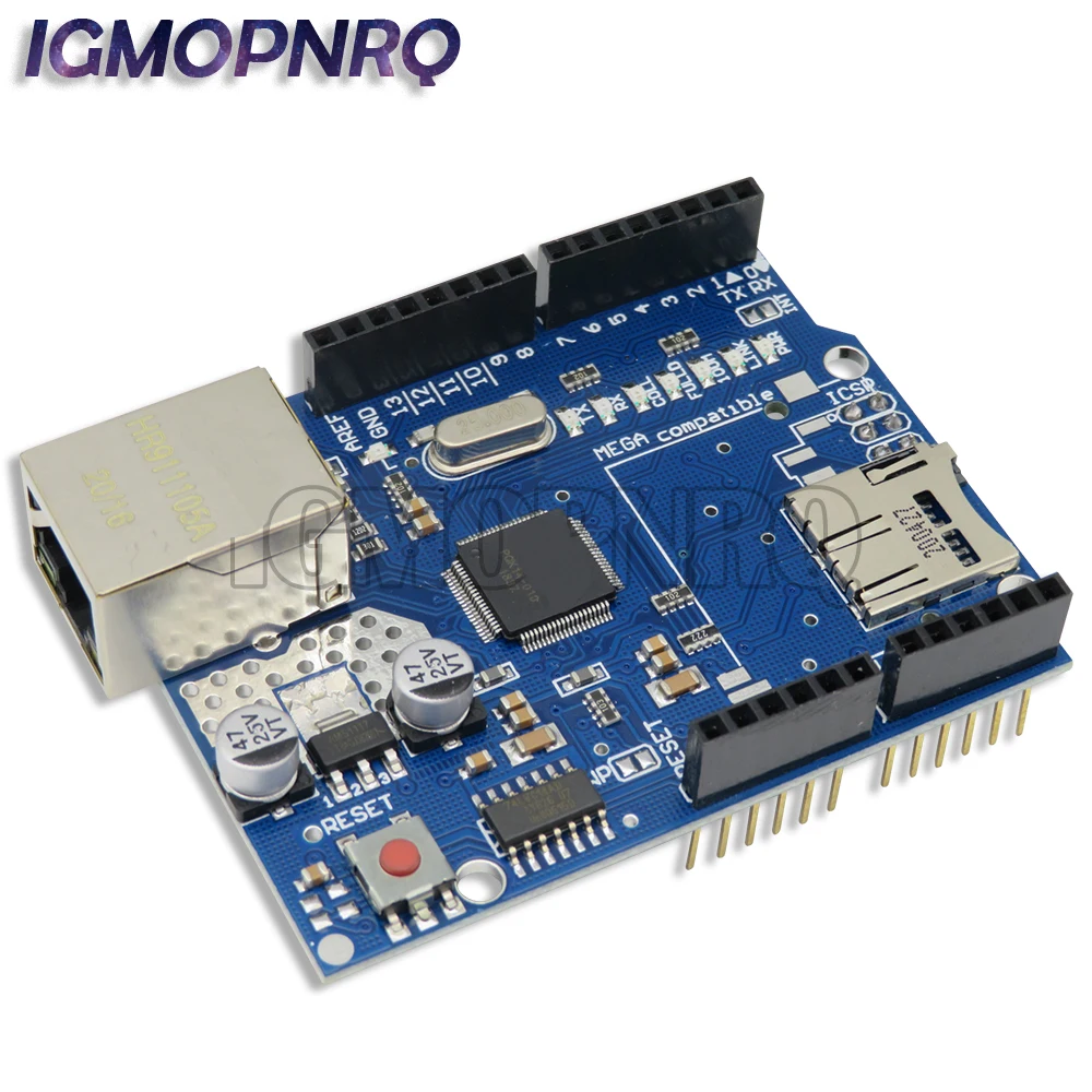 Dnigef Shield Ethernet Shield W5100 R3 Per Uno Mega 2560 1280 328 Unr R3 Solo Scheda Di Sviluppo W5100 Per Arduino Nuovo