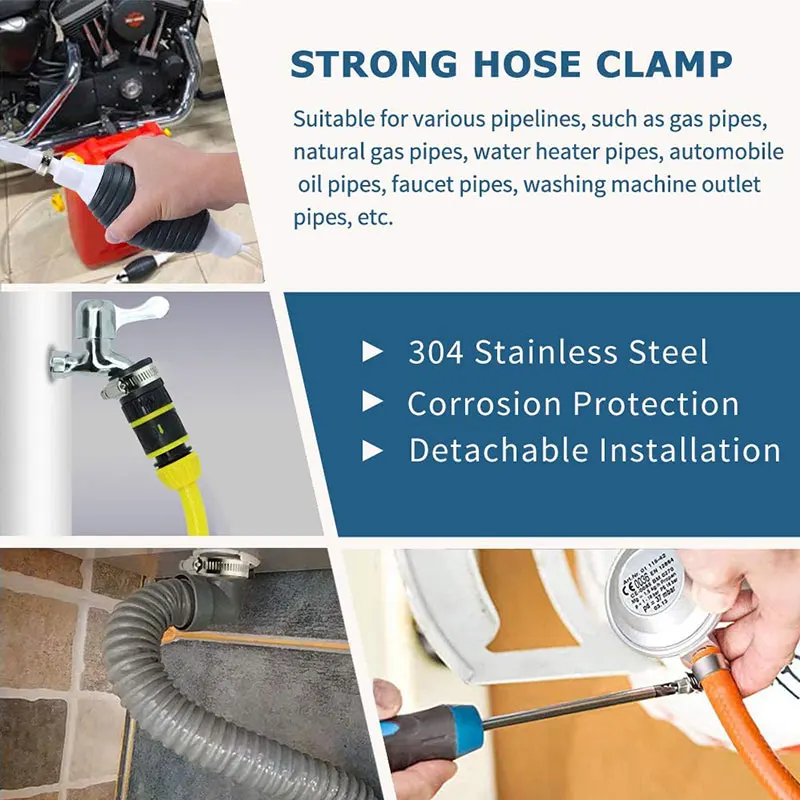 8 Pezzi Fascette Stringitubo In Acciaio Inox - Regolabili 141-165mm, Con Chiave - Foto 10