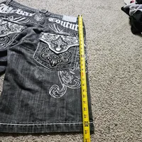 Y2K New Popular Denim Shorts Patch Vintage Shorts Men Women Street Hip Hop Fashion Harajuku Punk Loose High Waist Wide Leg Pants - Image 4