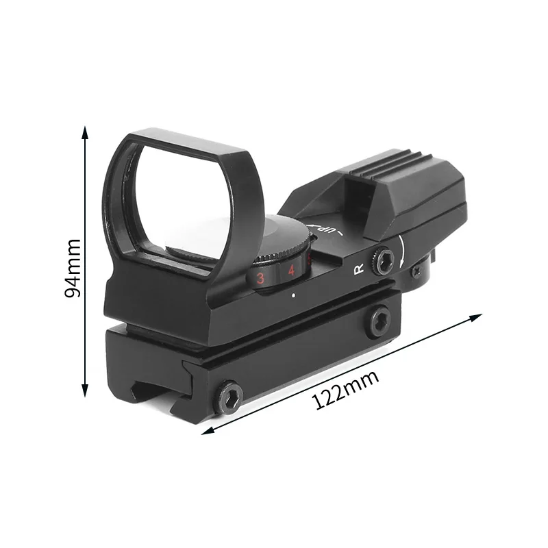 HD101 red dot 11mm/20mm rail rifle sight hunting optical holographic mirror 4 division tactical air gun