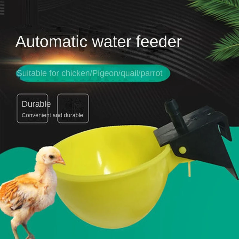 20Pcs Chicken Drinking Bowls Quail Waterer Automatic Chicken Drinker Cup For Bird Pigeon Poultry Water Drinking Fountain