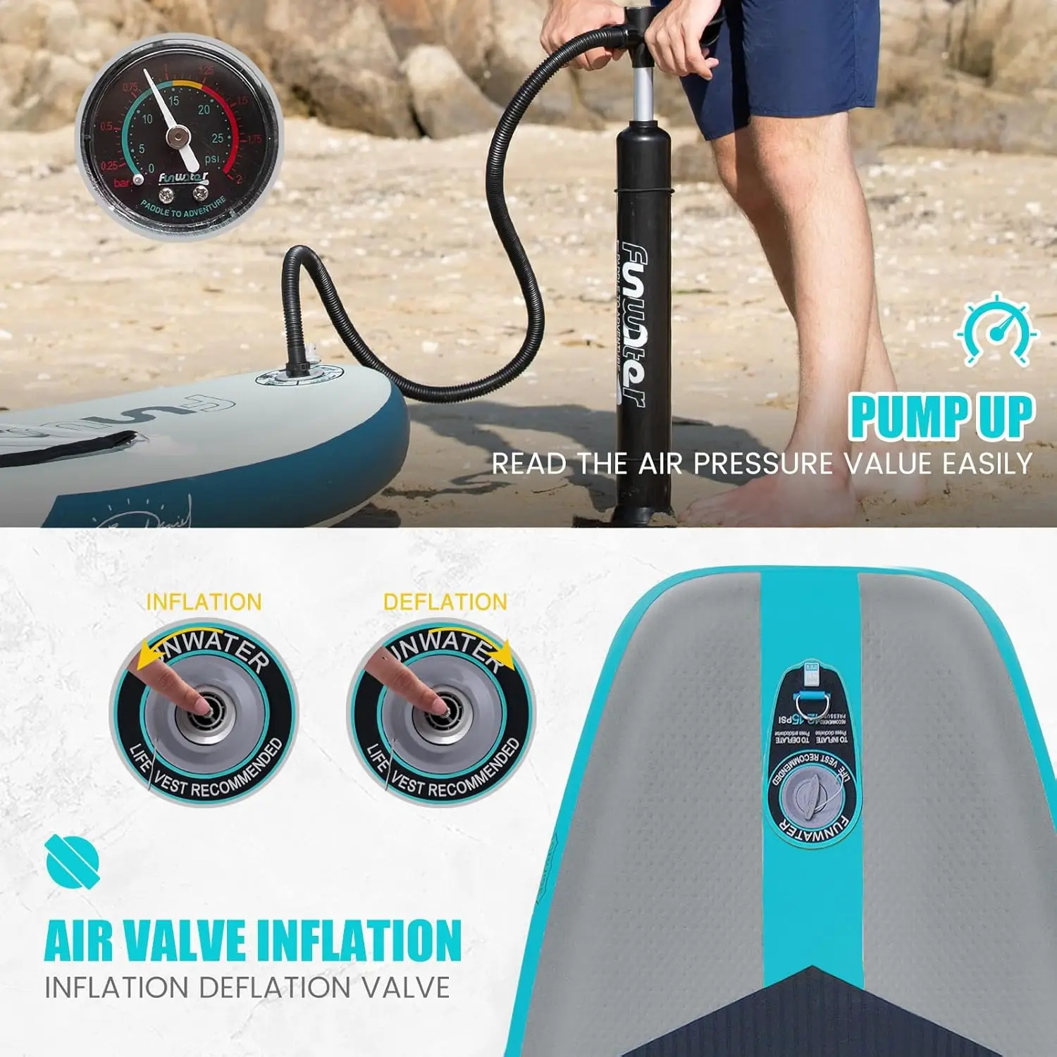 Stand Up Paddle Board Ultra-Light Inflatable with SUP Accessories for Adults & Youth of All Skill Levels