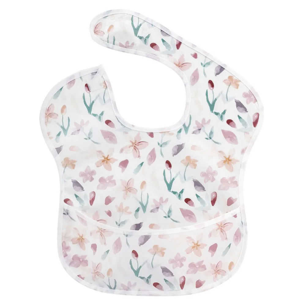 Baby Bibs 100% Polyester TPU Coating Feeding Bibs Washable Baby Bibs with Food Catcher for Baby Girls & Boys Waterproof Bibs baby accessories drawing	 Baby Accessories