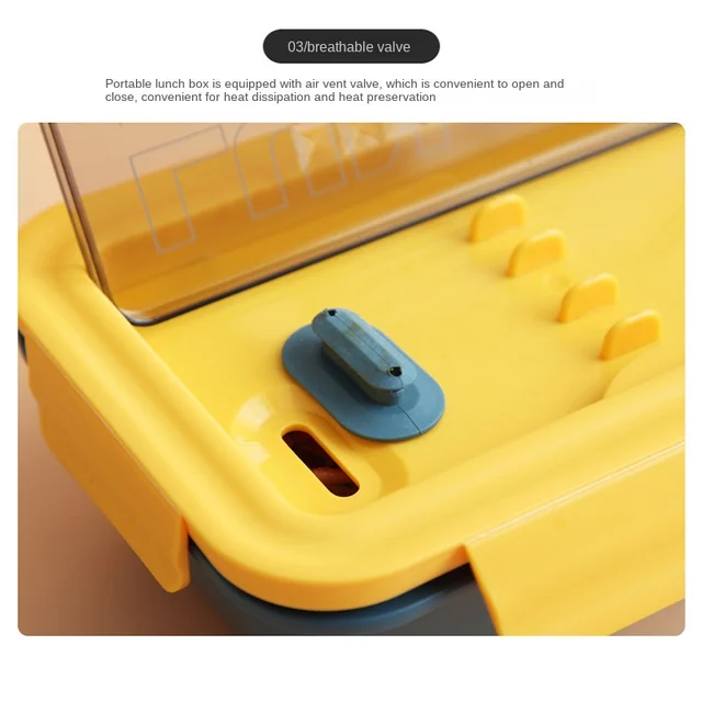 1100ml Microwave Lunch Box Portable 2 Layer Food Container Healthy Lunch Bento Boxes Lunchbox With Cutlery 6
