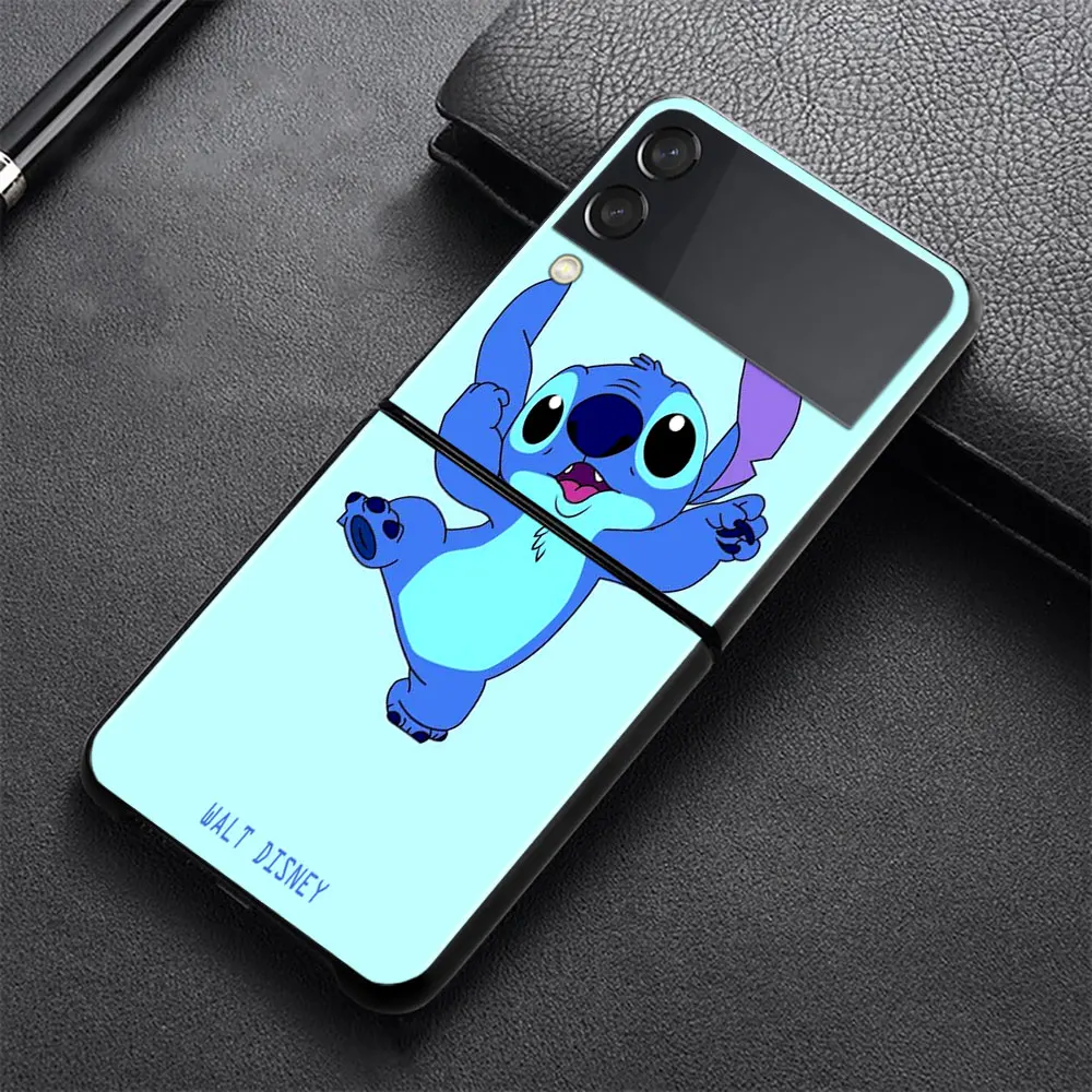 Mobilephone Case Carcasa PC For Samsung Galaxy ZFlip3 Z Flip3 5G ZFlip Flip Disney Cute Stitch z flip3 cover