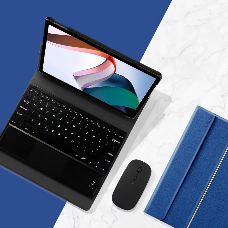 caso de teclado para xiaomi redmi almofada polegada tablet teclado bluetooth suporte protetor capa escudo com almofada toque funda
