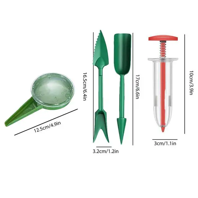 Aranyos, Kézi Kézfogási Palánták Vetőmag -Adagoló Kerti Ültető Vetőmagos Otthoni Műtrágya Virág Ültetési Eszköz 6Db - Image 5