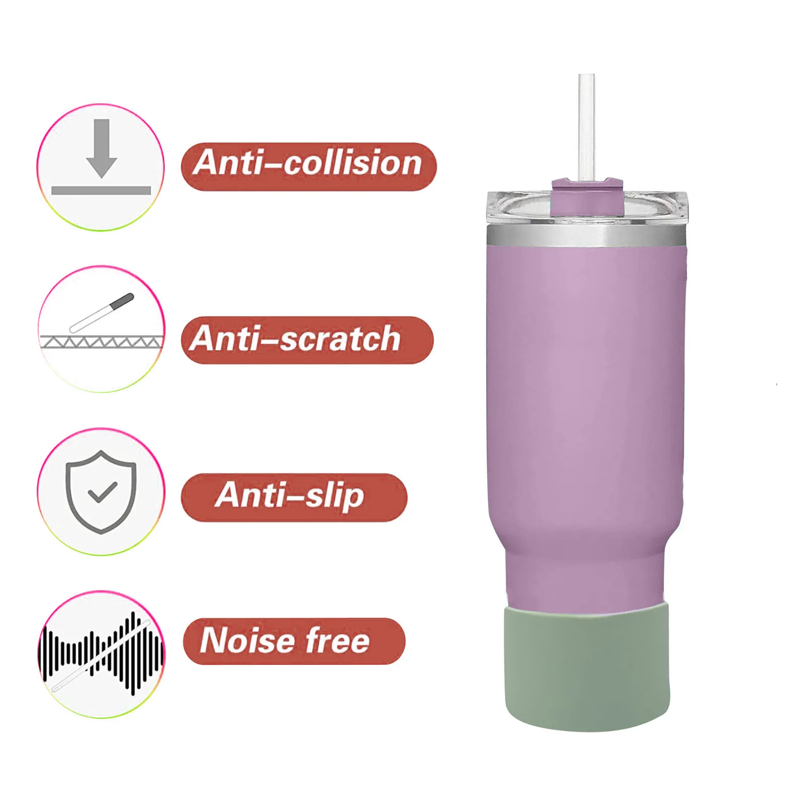 Silicone Boot for Simple Modern H3.0 40 oz Tumbler with Handle Protective  Water Bottle Bottom Sleeve Cover Tumbler Accessories - AliExpress