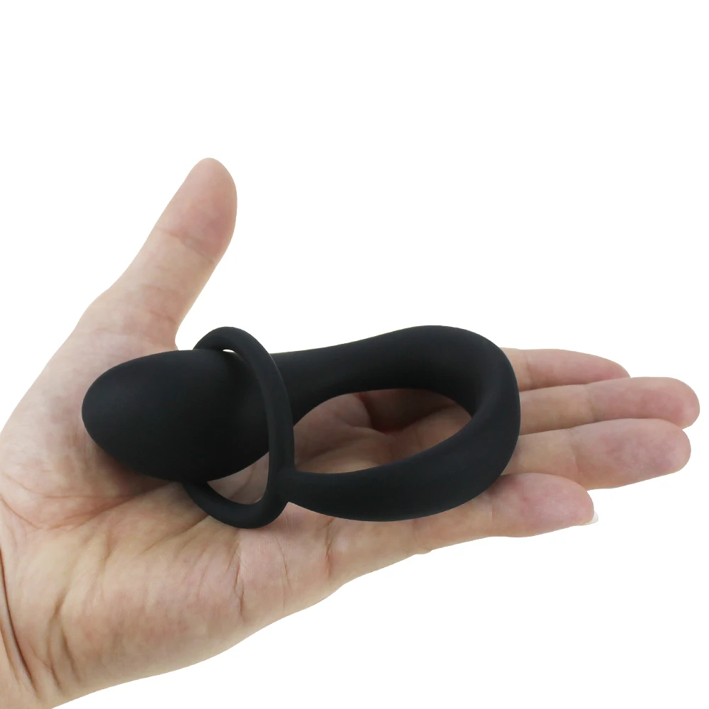 Plug Anal Silicone Jouet Érotique Masseur De La Prostate Masculine Double Anneau Butt Plug Pour Hommes Érotique Adult Sex Toys_voghion.com