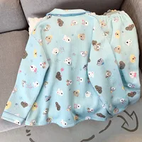 Korean Style Colourful Dot Women's Sleepwear Set 2025 Autumn Winter New Pajamas Set Cute Lapel Neck Casual Homewear 2PC Suit - Image 6