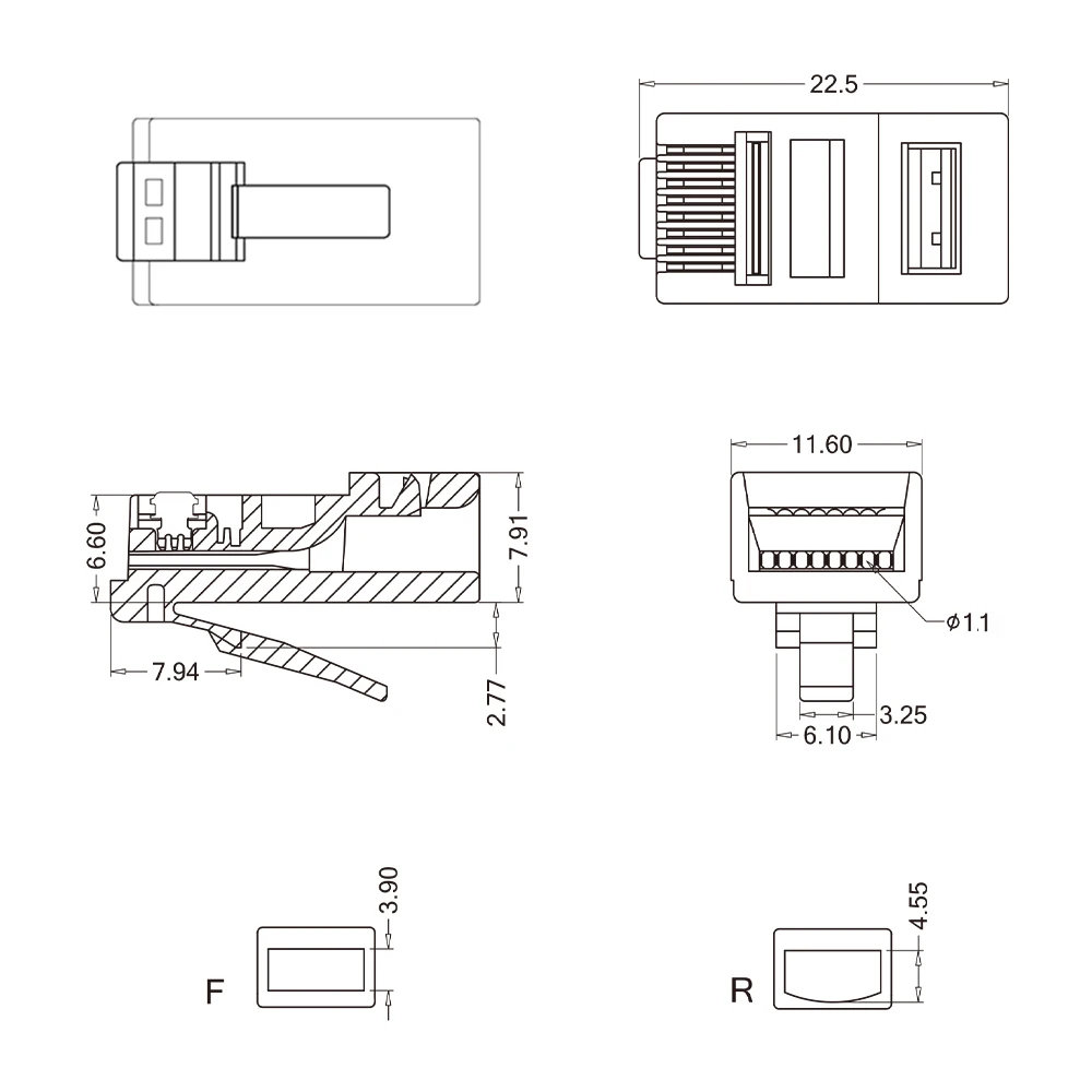 Hoolnx Cat6 Passar Através do Conector Rj45 Plugues Modulares Colorido Ethernet Termina Conectores de Rede Utp 15pack Pacote Banhado a Ouro 50 - Imagem 3