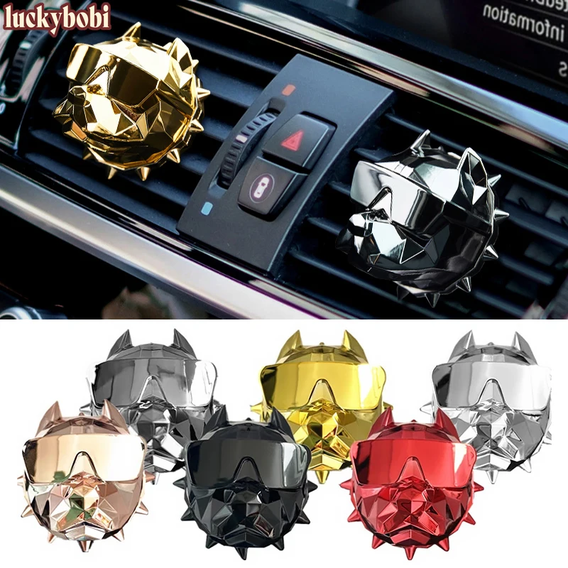 2pcs Bulldog Car Perfume Fragrance Diffuser Air Fresheners With