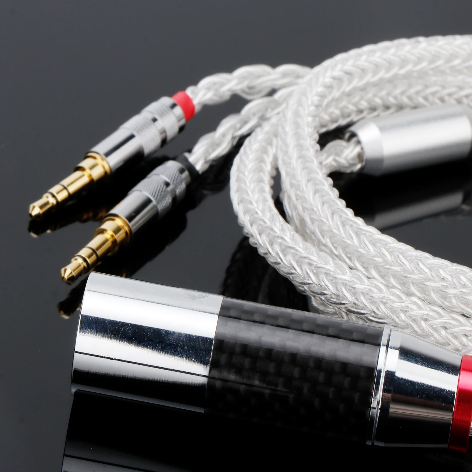 Mini XLR/4,4/2,5/6,35mm 16-adriges Reinsilber Upgrade Kopfhörerkabel HiFi für Sundara Ananda HE4XX HE560 HE-350 HE1000se – Detail 14