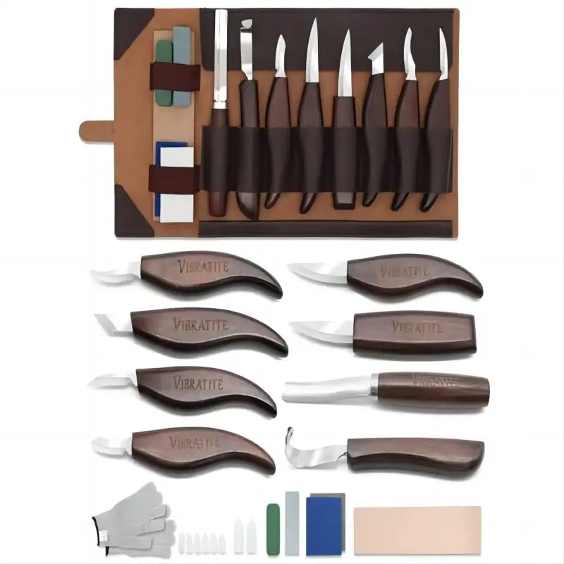 Allsome 8pcs Whittling Kit Wood Carving Kit for Beginners Wood Carving  Tools Set Whittling Knife Set