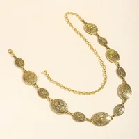 Chaîne de taille en métal pour femmes, accessoires de style rétro, cercle décoratif sculpté, ceinture, accessoires de style haut 3