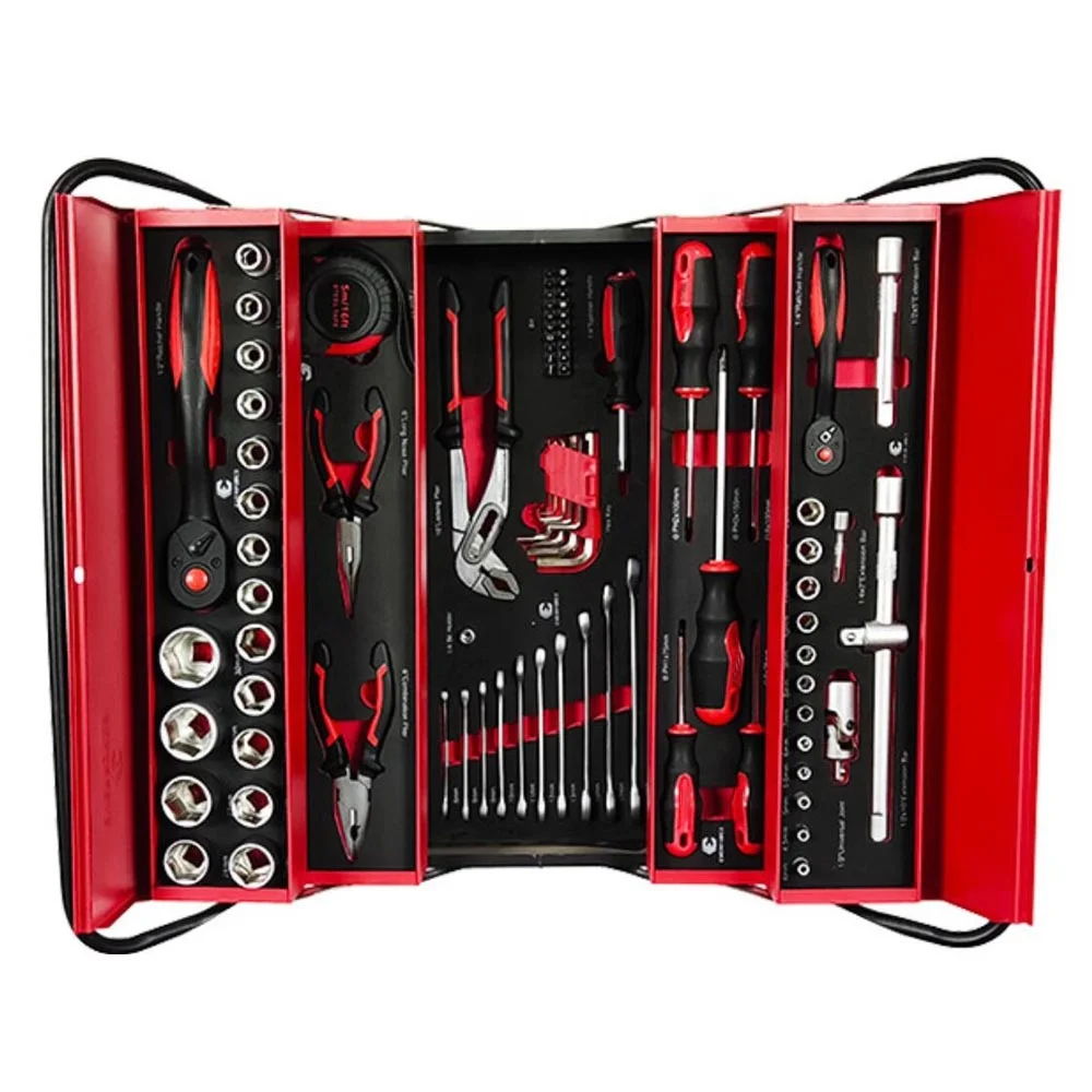 

86PC Hand Tool Sets Car Repair Tool Kit Set Mechanical Tools Box for Home Socket Wrench Set Ratchet Screwdriver Kit