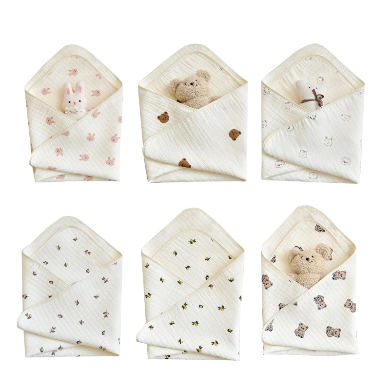 

Baby Boy-&Girl Swaddle Blanket Soft Receiving Security Bed Blanket Natural Newborn Wrap for Boys- Girls- Shower Gift