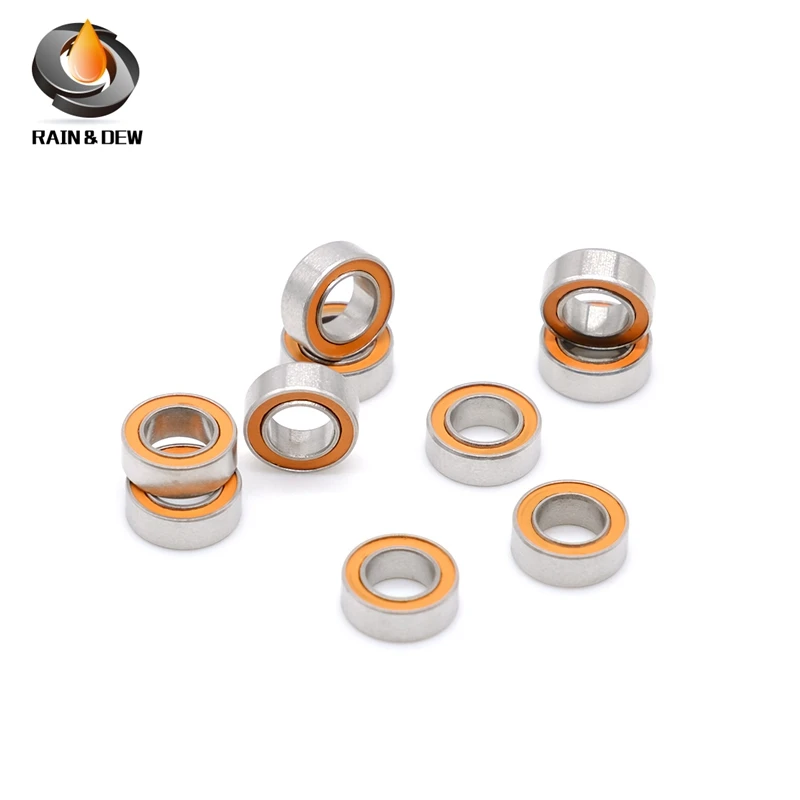 2Pcs 낚시 릴 베어링 SMR74 2RS CB ABEC7 4*7*2.5mm 스테인레스 스틸 하이브리드 세라믹 볼 베어링 SMR74-2RS CB SMR74RS