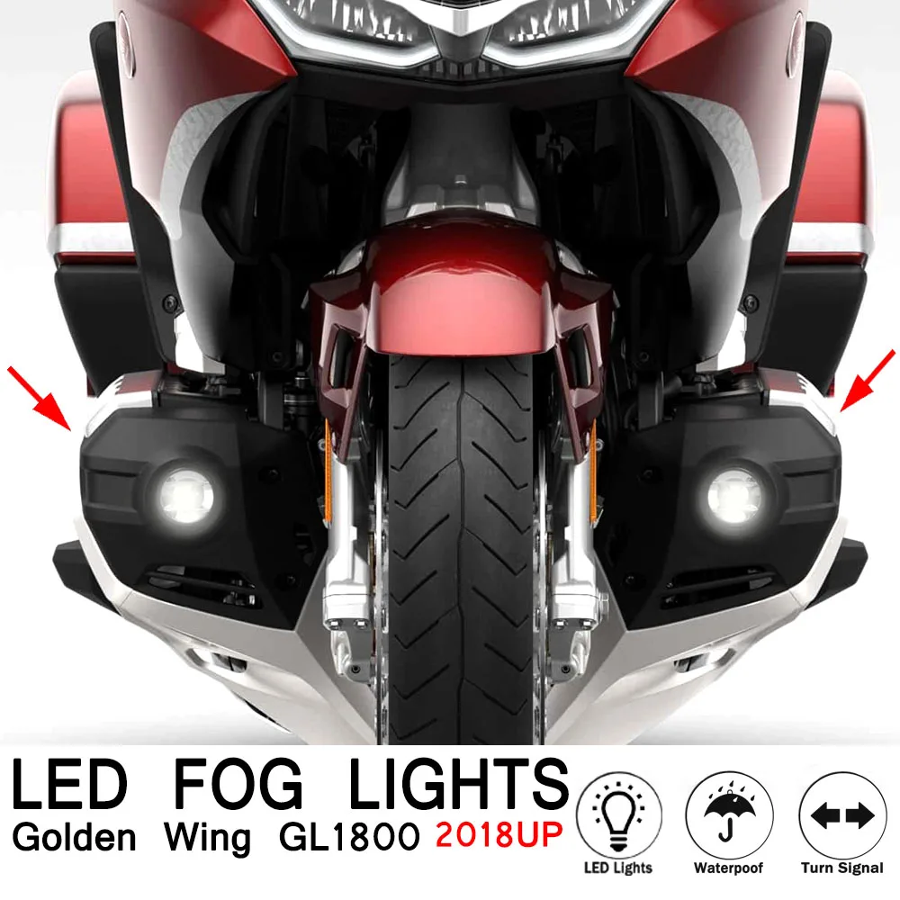

For Honda Goldwing Accessories Gold Wing Tour GL1800 2018 -up Motorcycle LED Fog Light Bracket Button