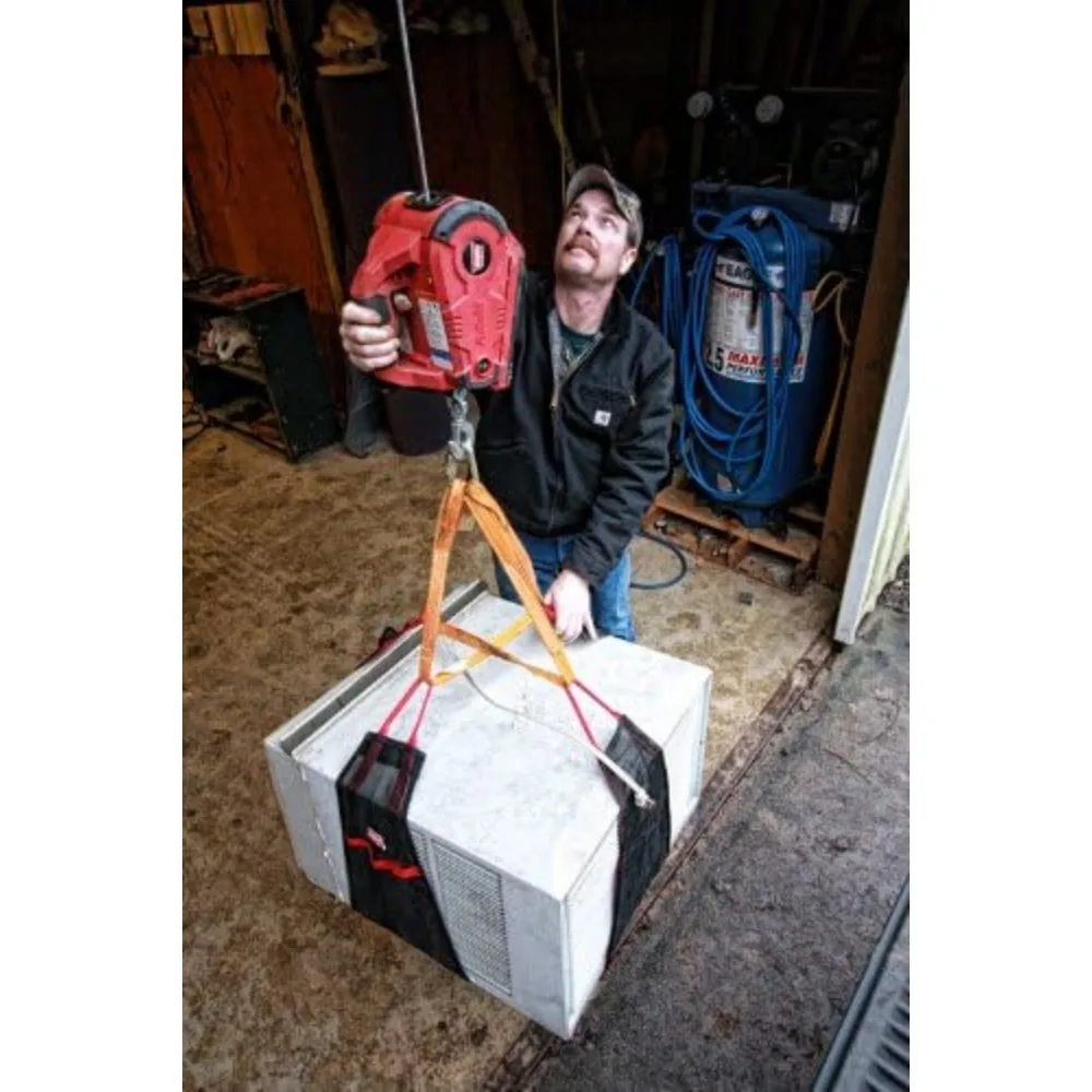 885000 PullzAll Corded 120V AC Portable Electric Winch with Steel Cable: 1/2 Ton (1,000 Lb) Pulling Capacity , Red 3