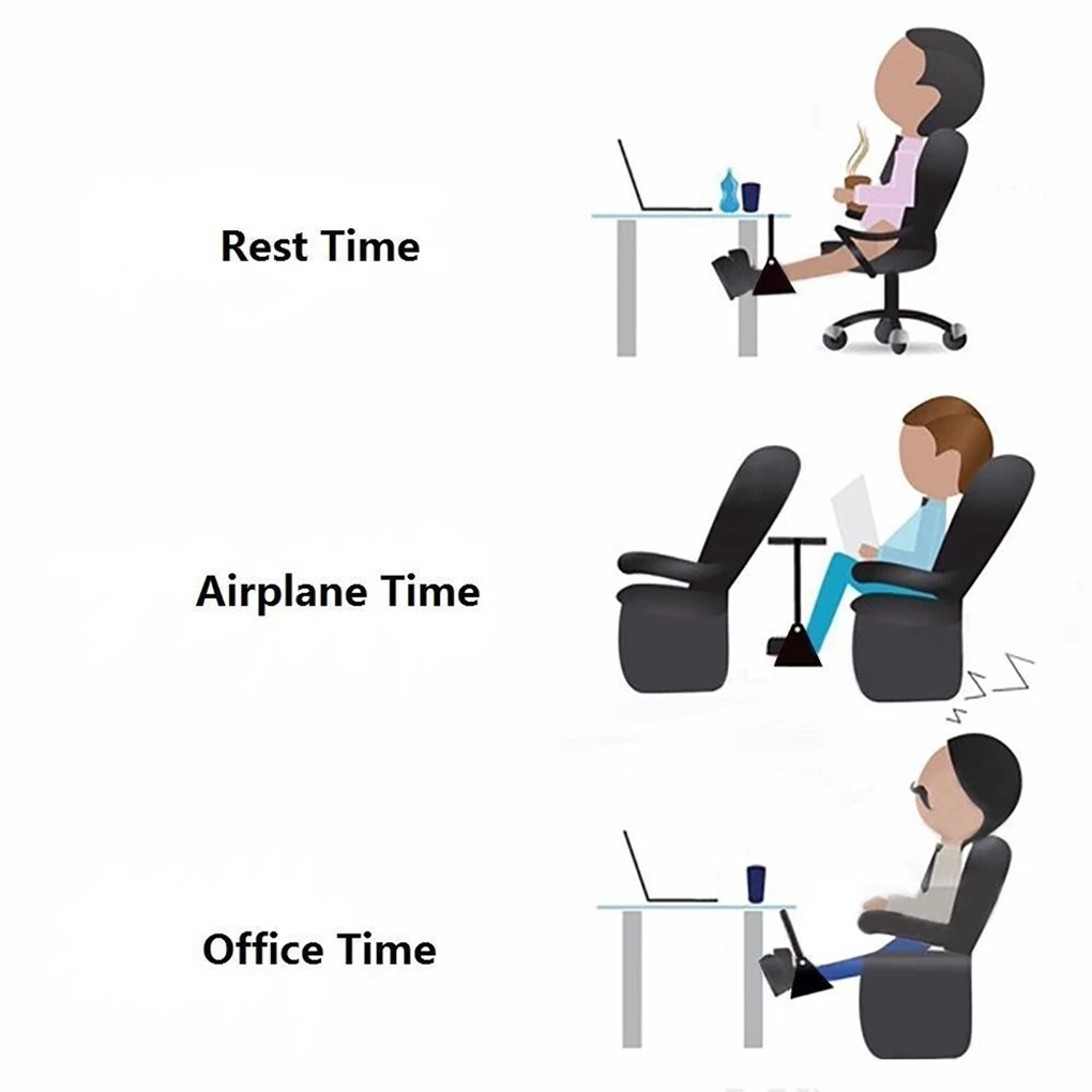 Office Pain Relief Foot Hammock Travel Foam Flight Airplane Carry-on Adjustable Pillows Portable Footrest Leg Hammock Folding 4