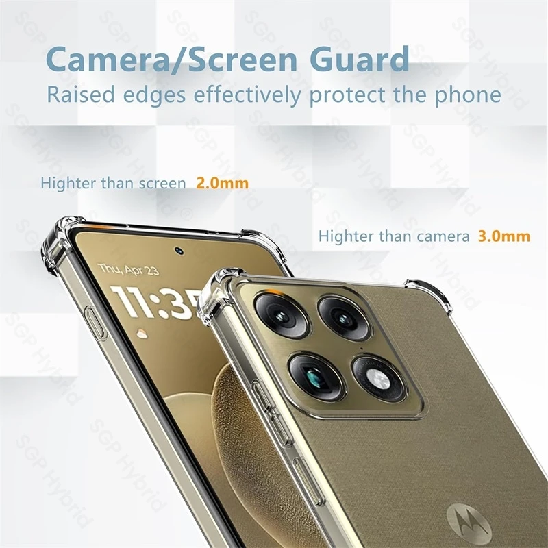 Premium Clear Silicone Shockproof Case with Airbag Cushioning - 1.5MM Thick