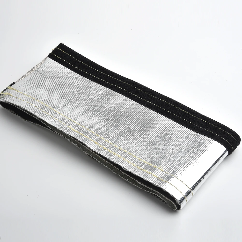 Metal Heat Shield Sleeve Insulated Wire Hose Cover Wrap Loom Tube (2FtX4.2") Sound Heat Insulation Cotton Auto Interior Accessory