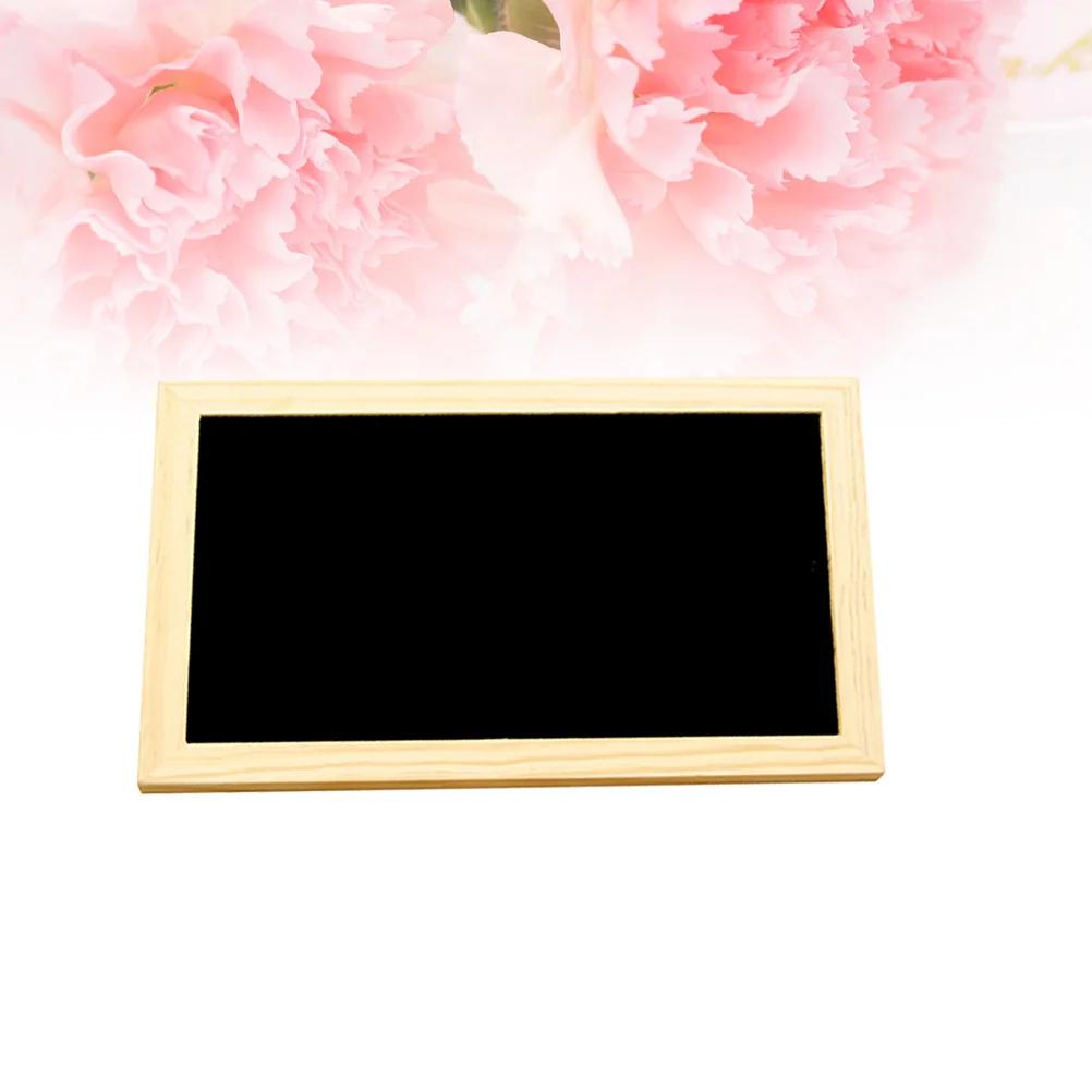 Wooden Chalkboard Single-Sided Erasable Message Board Blackboard Wall Decor 30x20cm