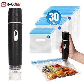 Vacuum Sealer Pump Electric Air Pump Rechargeable Automatic Sealing Machine with Reusable Vacuum Sealer Bags Food Packaging Bag 1