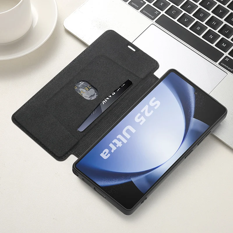 Ultimate 360° Liquid Silicone Flip Phone Case with Wallet and Stand