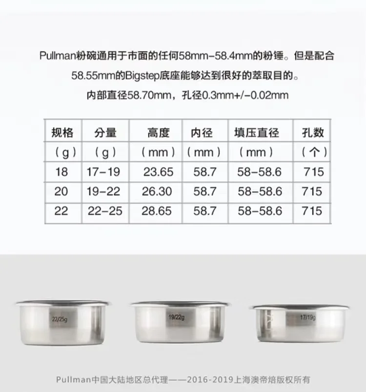 전문가용 추출율 향상 파우더 볼 커피 핸들 58 유니버설